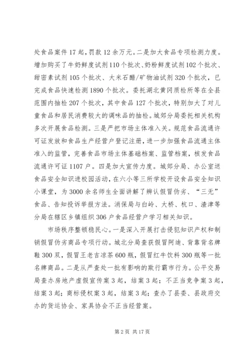 县工商行政管理局工作汇报 (3).docx