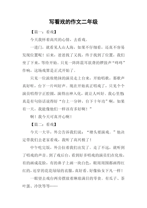 写看戏的作文二年级.docx