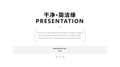 简洁设计商业计划书公司简介商务PPT模板