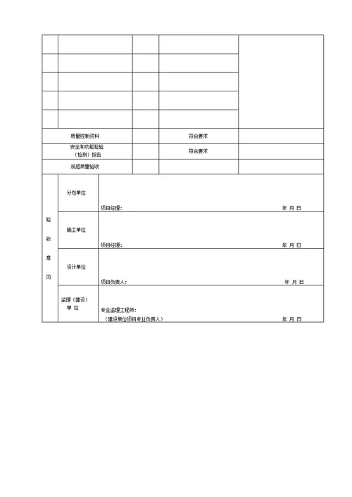 智能化工程质量验收记录