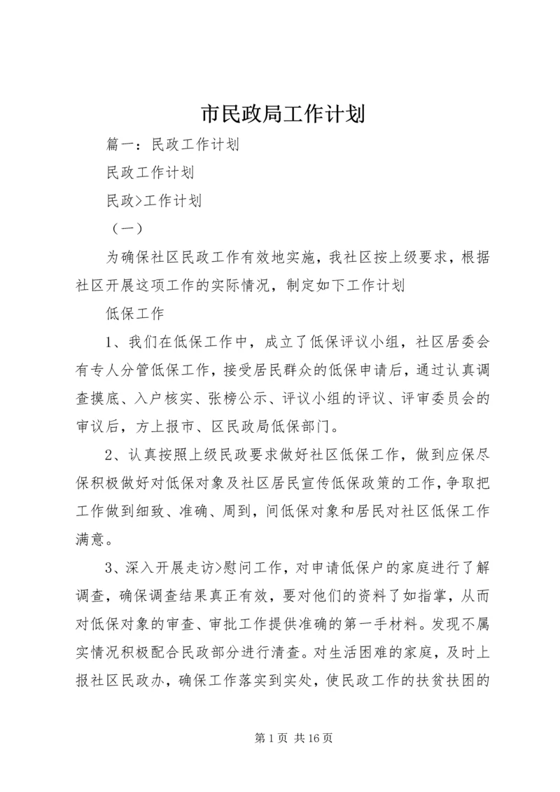 市民政局工作计划 (7).docx