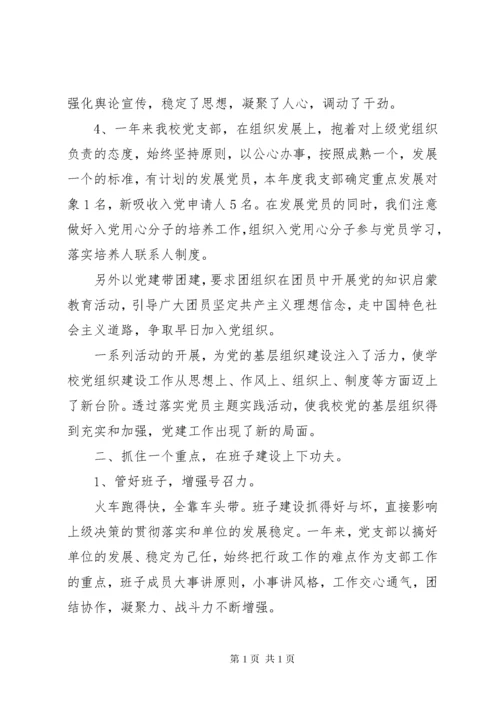 学校党支部工作总结报告 (5).docx