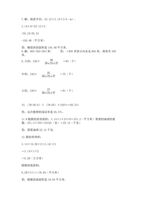 六年级小升初数学应用题50道及参考答案（基础题）.docx