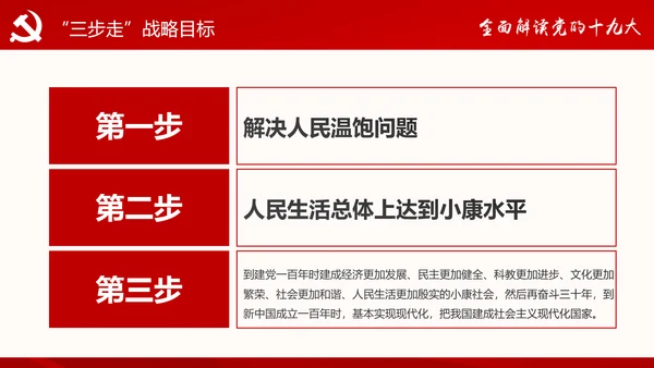 党的十九大报告讲话全文精神学习PPT模板
