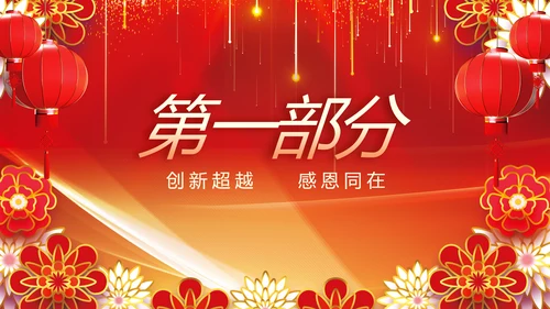 红色喜庆员工生日会生日派对动态PPT模板