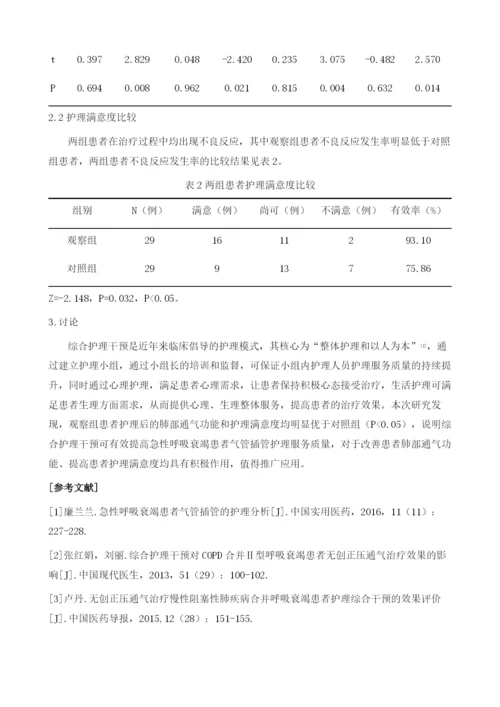 急性呼吸衰竭患者气管插管的护理分析1.docx