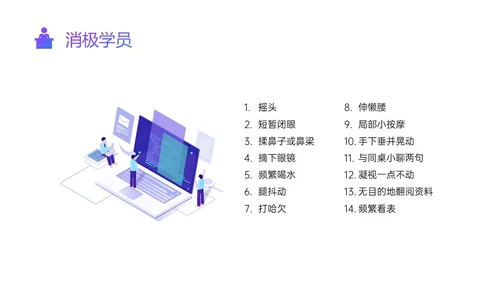 紫色蓝色渐变简约形状内训师培训ppt