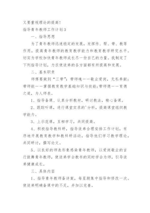 指导青年教师工作计划.docx