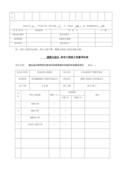 关键工程综合施工质量评定表.docx