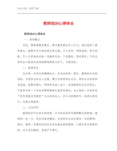 2023教师培训心得体会范文6篇.docx