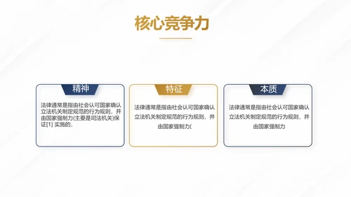 蓝色尊贵大气法学法治建设年终工作总结PPT