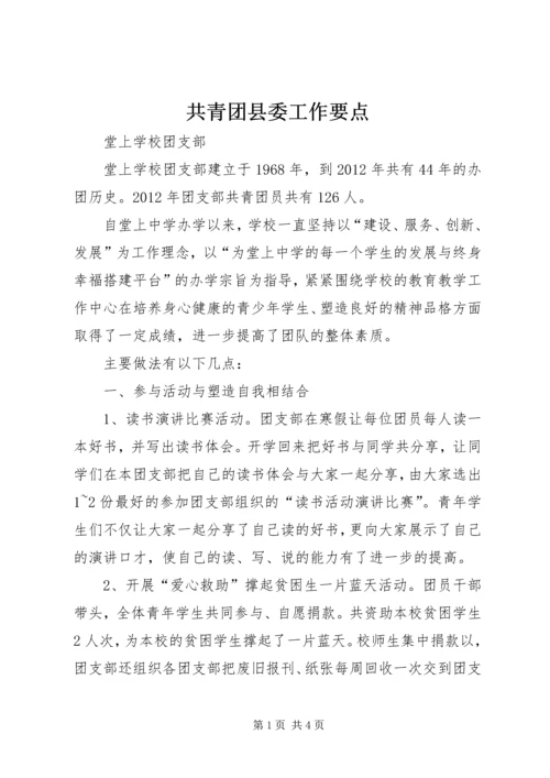 共青团县委工作要点 (8).docx