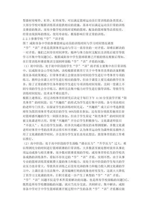 咸阳市中学生篮球联赛的开展现状与对策研究.docx