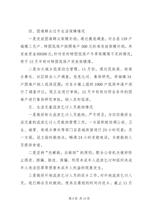 县民政局汇报材料.docx