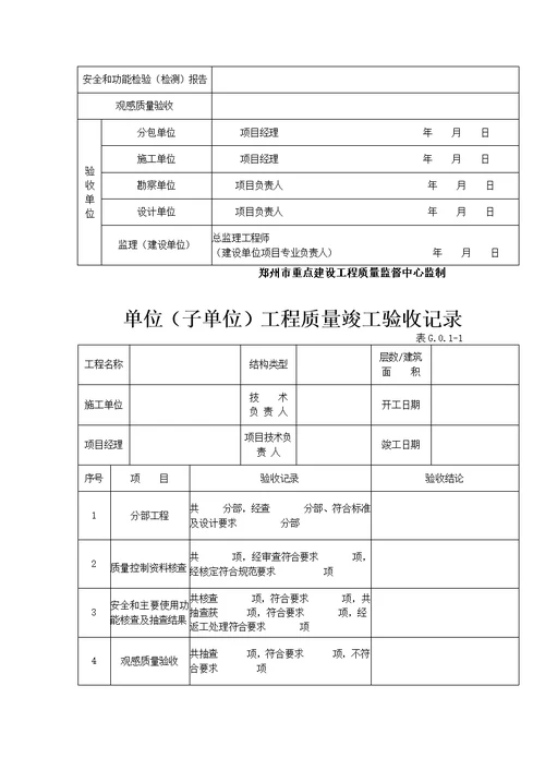 建筑工程竣工验收技术资料