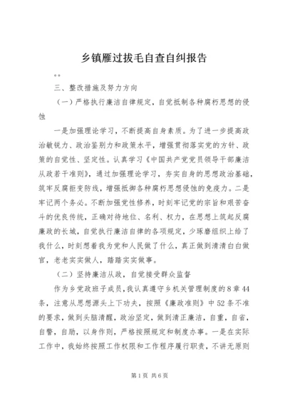 乡镇雁过拔毛自查自纠报告.docx