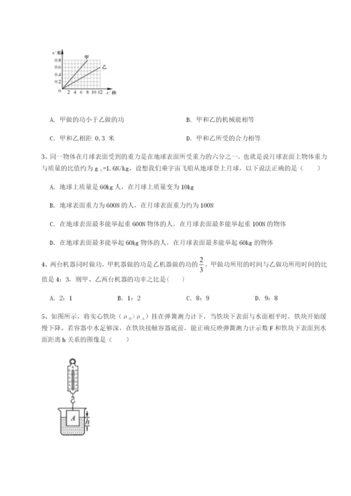 河北师大附中物理八年级下册期末考试专题测评试卷（详解版）.docx