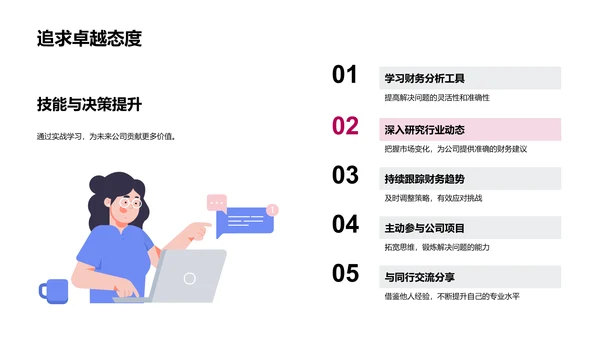 财务风险述职报告PPT模板