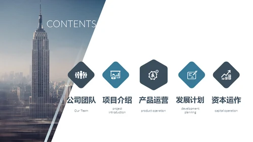 现代城市商业设计通用PPT模板