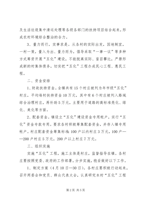 镇委办农村五化工程建设方案.docx