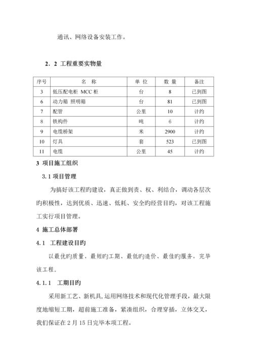 厂房电气综合施工专题方案.docx