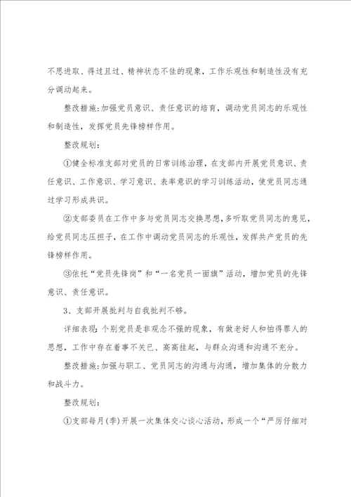 党支部检视问题清单及整改情况