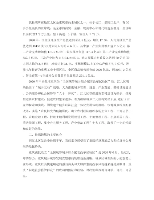 精编之主任助理挂职锻炼工作总结范文.docx