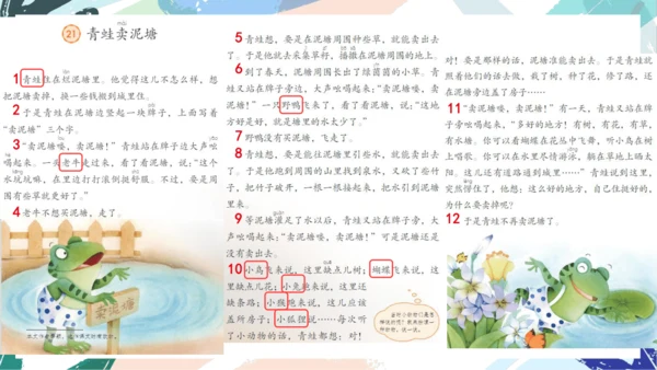 21.青蛙卖泥塘（第一课时）教学课件