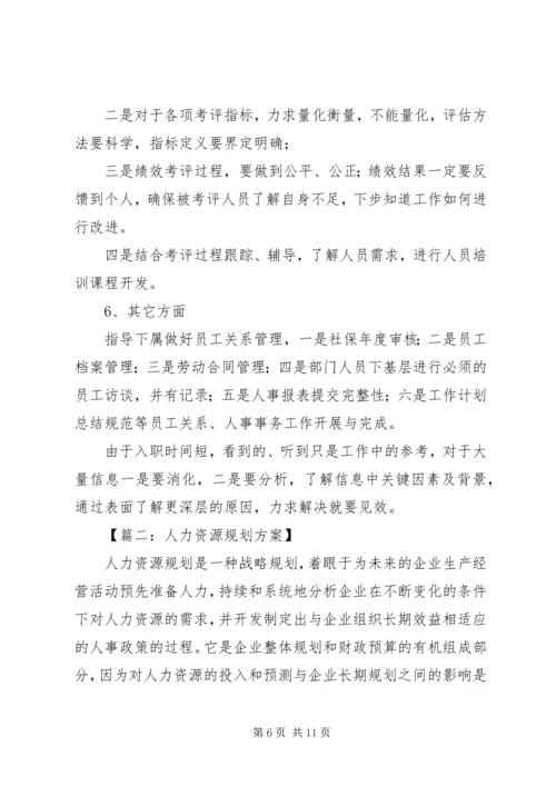 人力资源的规划方案.docx