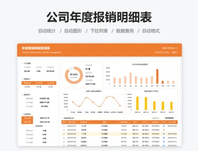 公司年度报销明细表