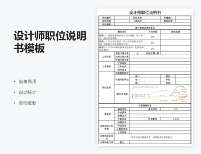 设计师职位说明书模板
