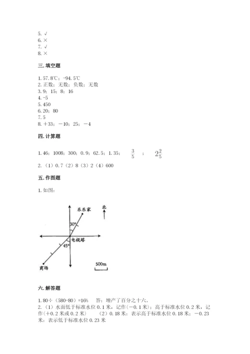 北师大版小学六年级下册数学期末综合素养测试卷（原创题）.docx