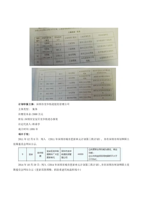 20150804深圳龙华新区锦丰厂片区城市更新项目初步研究报告