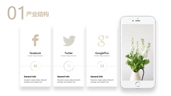 银色高端商务公司简介通用PPT模板