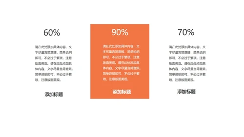 橙色简约风几何商务总结PPT模板