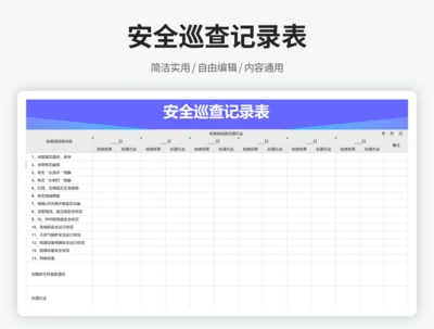 安全巡查记录表