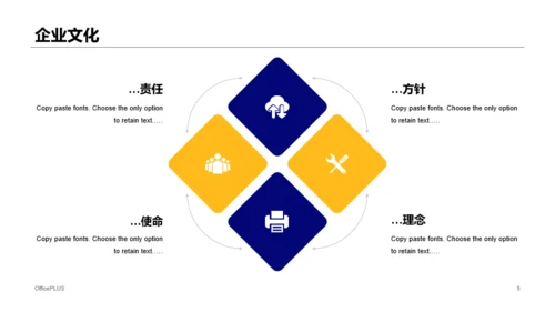 蓝色基金管理有限公司企业简介PPT素材