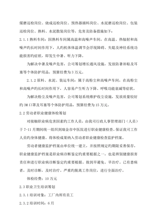 水泥有限责任公司职业卫生管理新版制度.docx