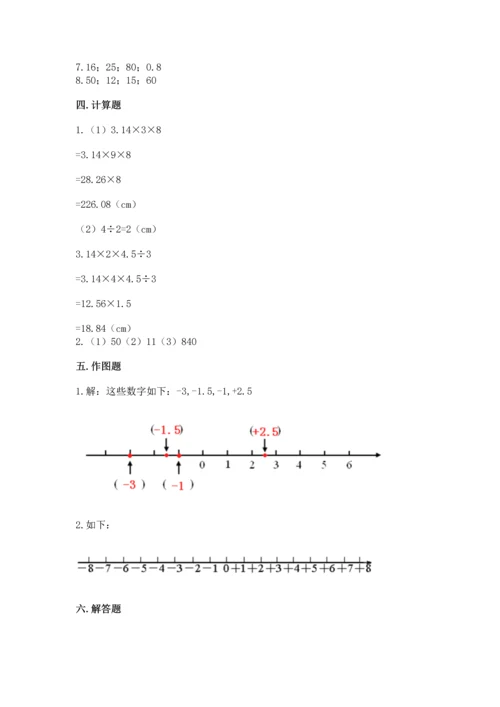 人教版六年级下册数学期末测试卷精品【全优】.docx