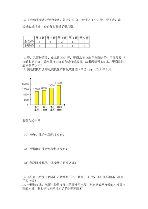 六年级小升初数学应用题50道精品【易错题】.docx