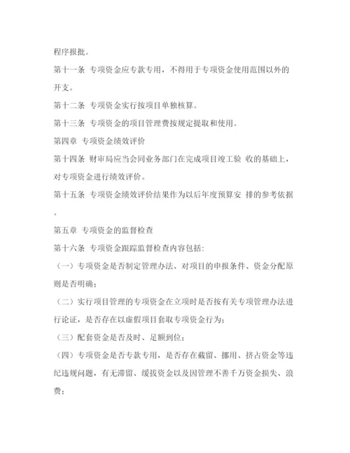 精编之专项资金管理制度.docx