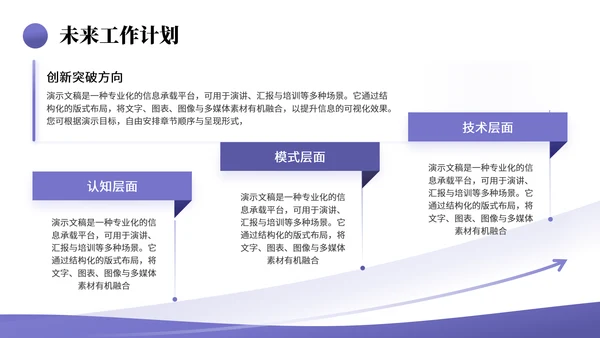 长春花蓝通用简约年中工作总结PPT模板