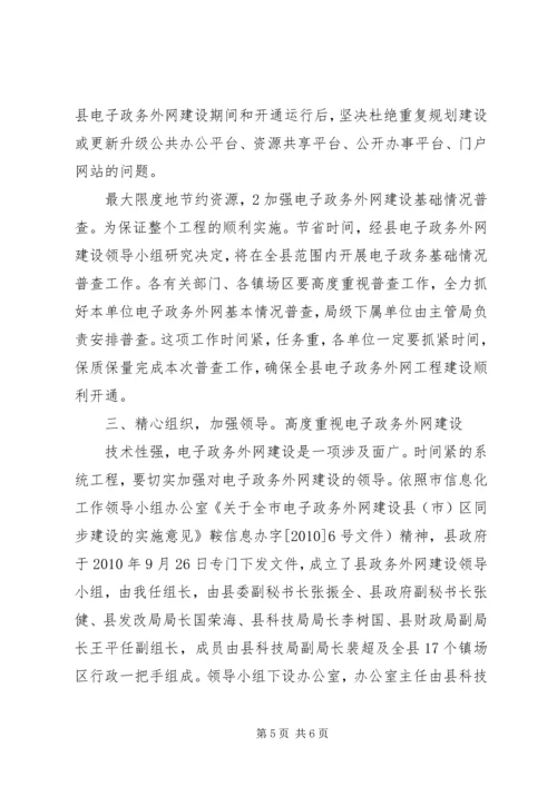 县电子政务外网建设专题会发言.docx