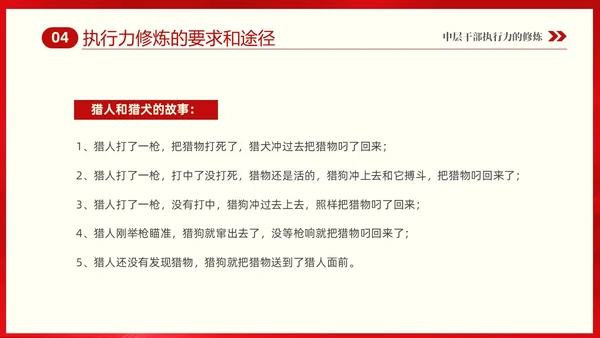红色大气中层干部培训之执行力培训课件PPT