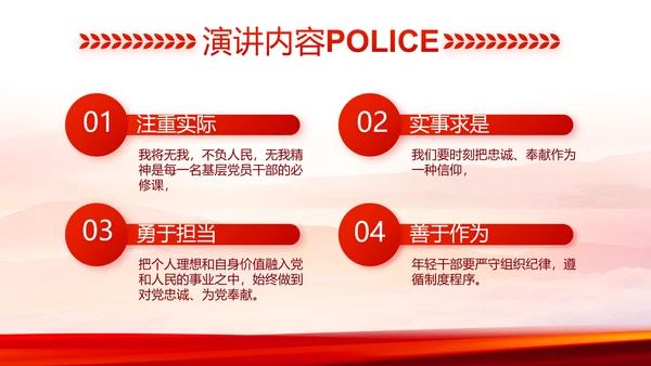 红色大气公安民警工作总结动态PPT