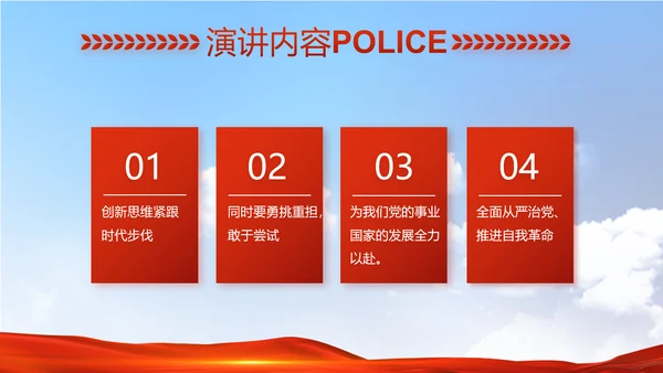 警察公安心向党工作总结计划PPT