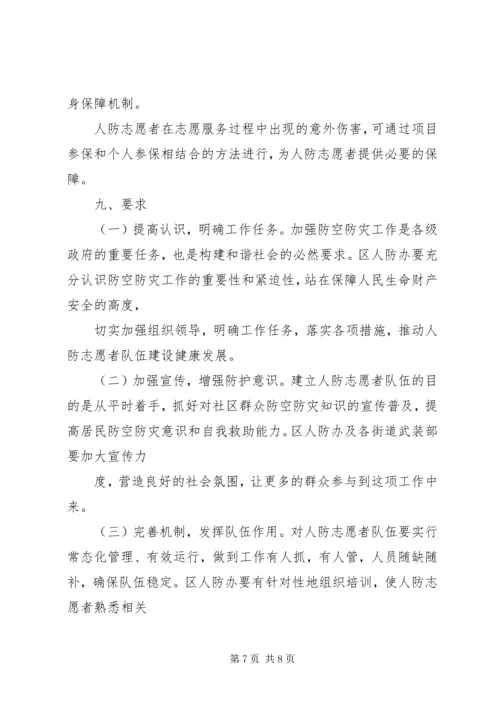 人防办志愿者实施方案.docx