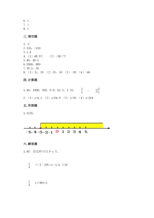 北师大版六年级下册数学 期末检测卷及参考答案（实用）.docx