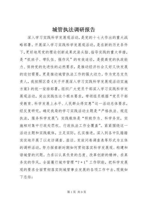 城管执法调研报告精编.docx