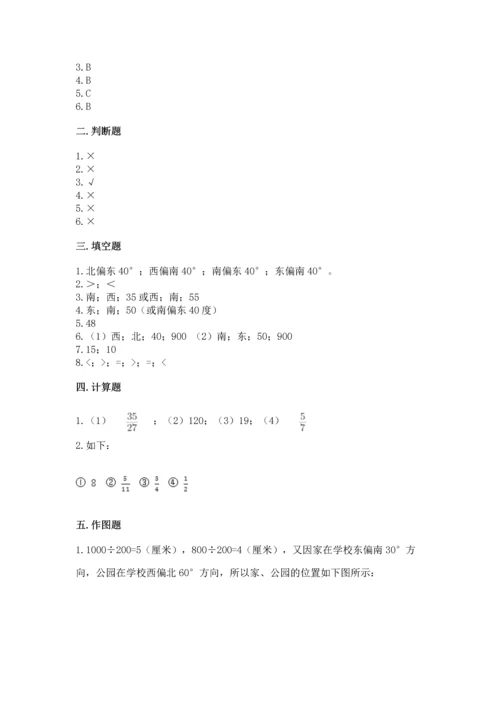 人教版六年级上册数学 期中测试卷【名校卷】.docx